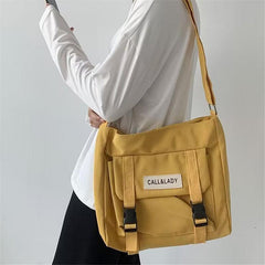 Men's Canvas Shoulder Bag Japanese Harajuku Style Messenger Bag