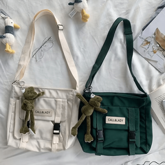 Men's Canvas Shoulder Bag Japanese Harajuku Style Messenger Bag