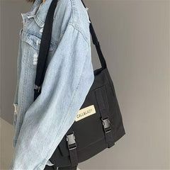 Men's Canvas Shoulder Bag Japanese Harajuku Style Messenger Bag