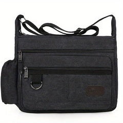 Men's Outdoor Canvas Crossbody Bag Vintage Sports Messenger Shoulder Bag