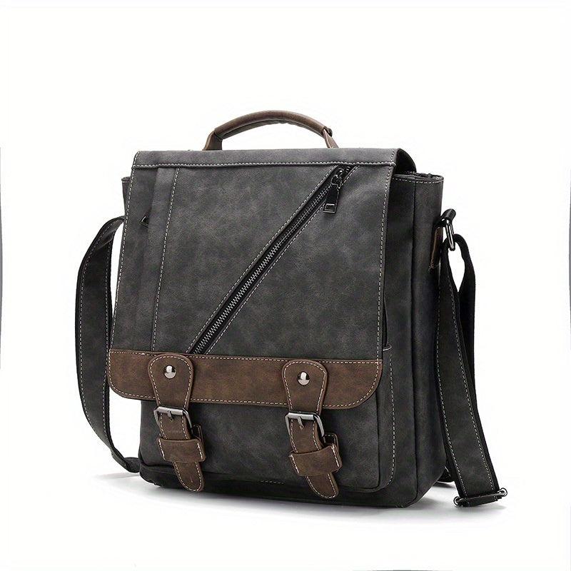 WEIXIER Men's Single Satchel Bag Large Capacity Waterproof Leather Bag
