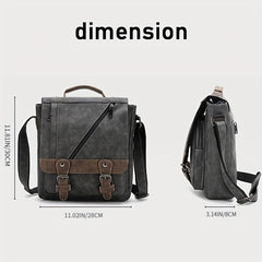 WEIXIER Men's Single Satchel Bag Large Capacity Waterproof Leather Bag
