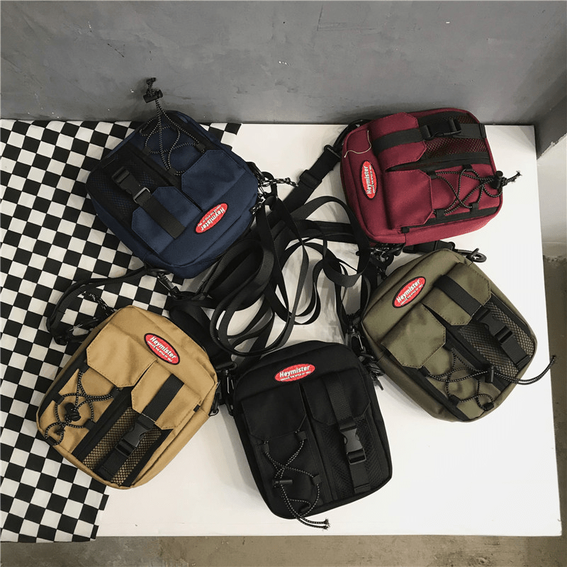 Men's Oxford Cloth Crossbody Bag Mini Shoulder Bag Outdoor Sports Hiking