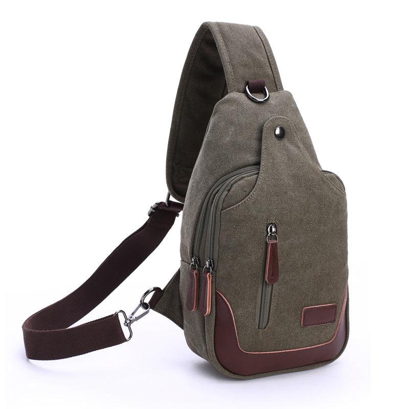 Men's Waterproof Canvas Chest Bag For Travel And Christmas Gift