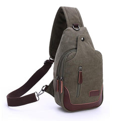 Men's Waterproof Canvas Chest Bag For Travel And Christmas Gift