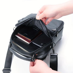 Men's Business Leather Shoulder Bag Crossbody Bag