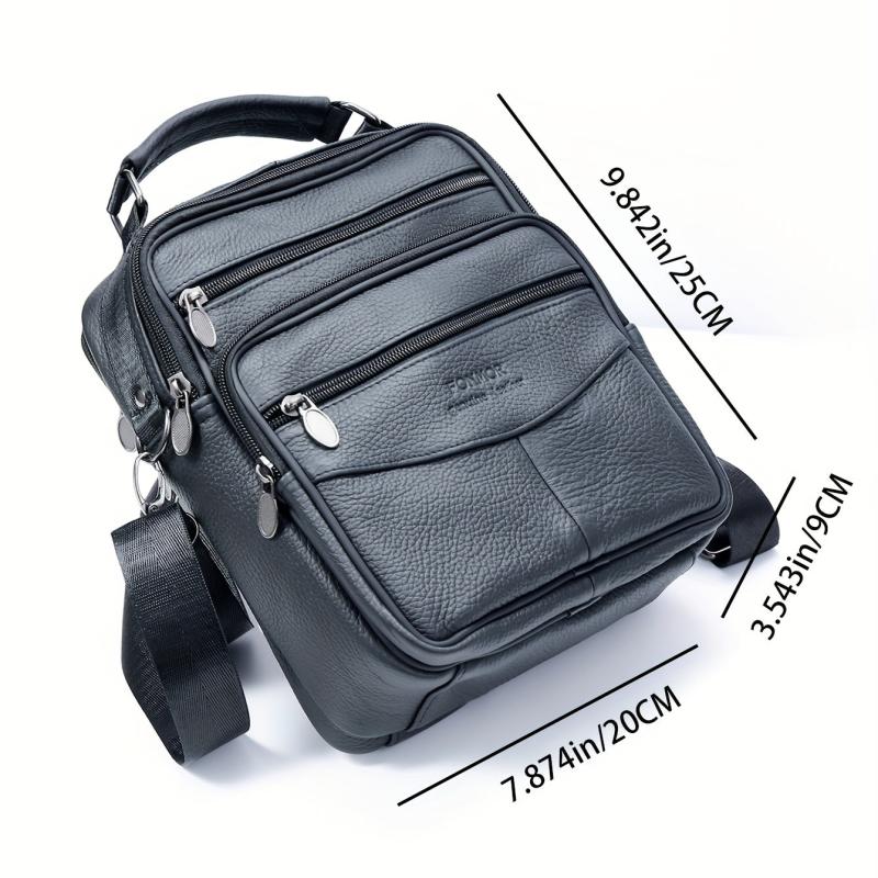 Men's Business Leather Shoulder Bag Crossbody Bag