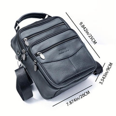 Men's Business Leather Shoulder Bag Crossbody Bag