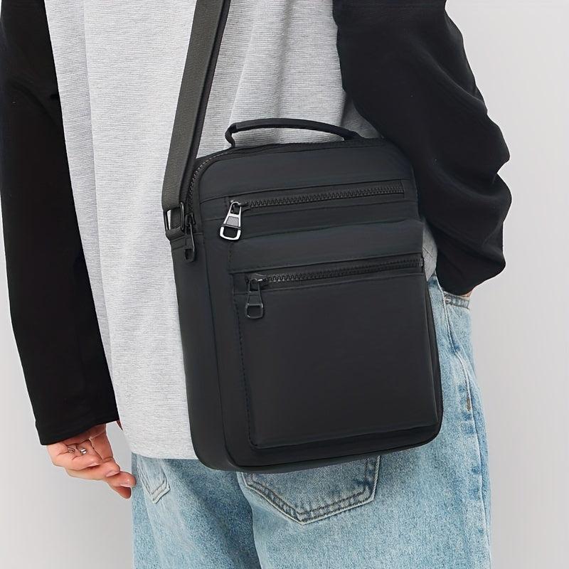 Men's Vertical Shoulder Messenger Bag Business Backpack