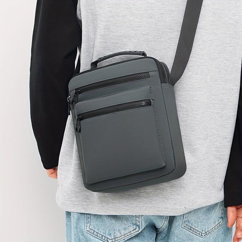Men's Vertical Shoulder Messenger Bag Business Backpack