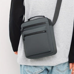 Men's Vertical Shoulder Messenger Bag Business Backpack