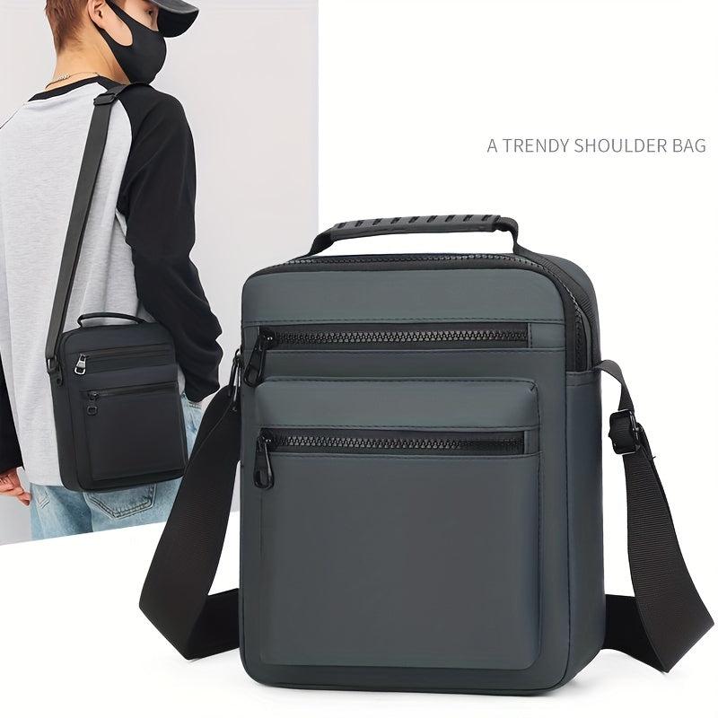 Men's Vertical Shoulder Messenger Bag Business Backpack