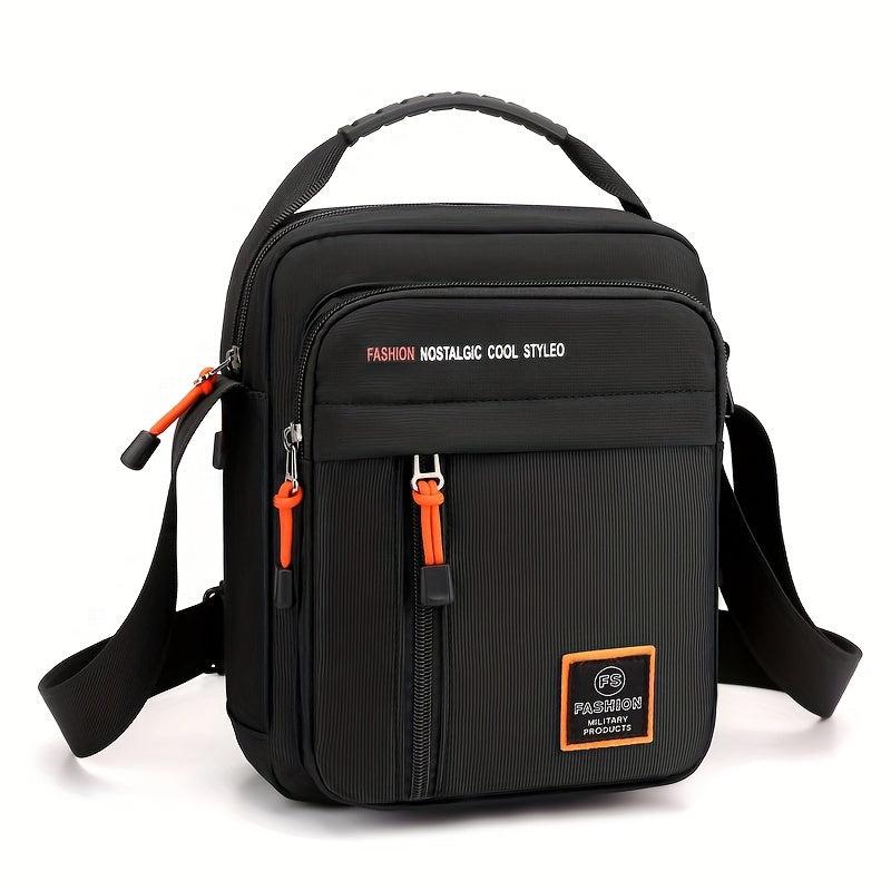 Men's Shoulder Bag Casual Nylon Crossbody Travel Backpack Messenger Bag
