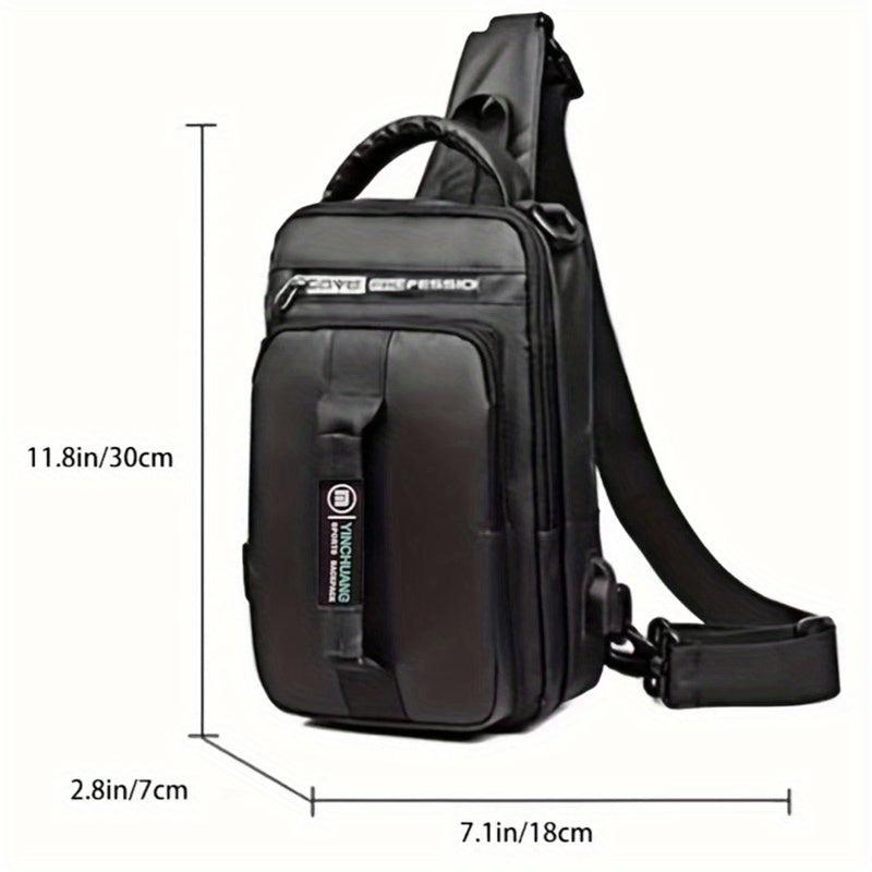 Unisex Waterproof Oxford Chest Bag