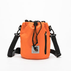 Men's Casual Sling Bag Large Capacity Drawstring Crossbody Bag