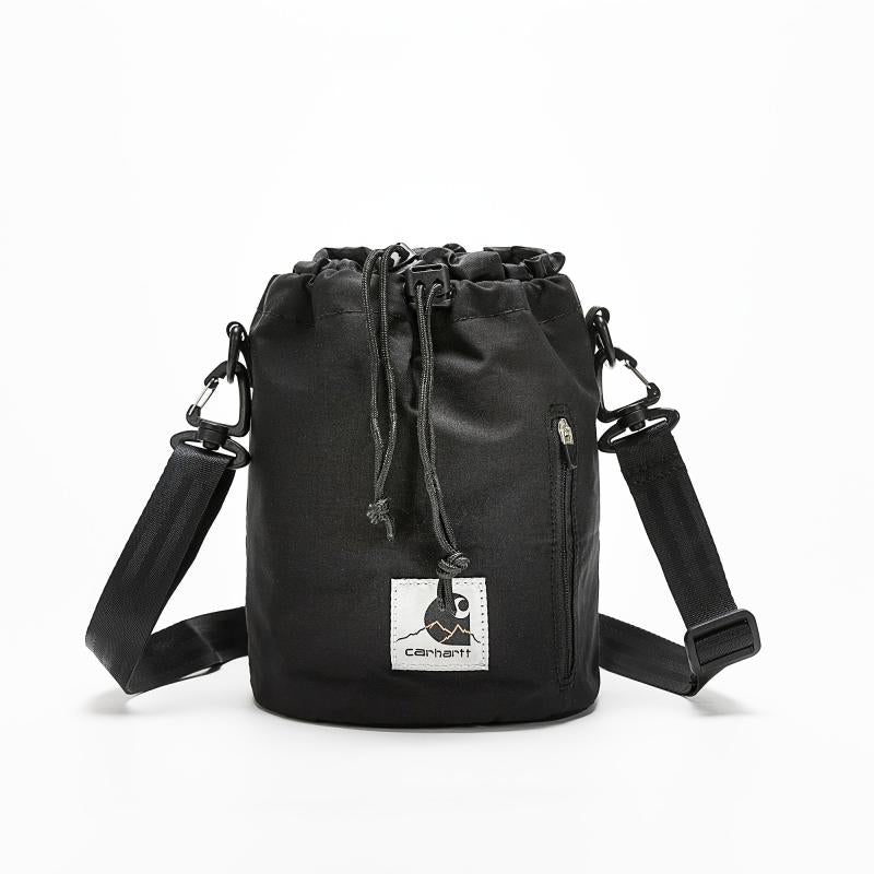 Men's Casual Sling Bag Large Capacity Drawstring Crossbody Bag