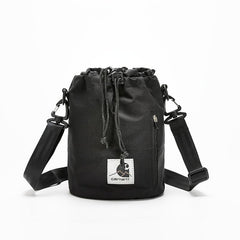 Men's Casual Sling Bag Large Capacity Drawstring Crossbody Bag