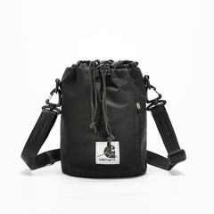 Men's Casual Sling Bag Large Capacity Drawstring Crossbody Bag