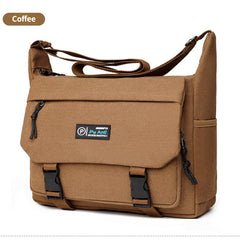 Men's Canvas Shoulder Bag Large Capacity Casual Crossbody Messenger Bag