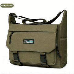 Men's Canvas Shoulder Bag Large Capacity Casual Crossbody Messenger Bag