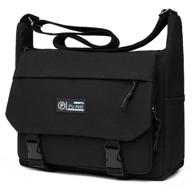 Men's Canvas Shoulder Bag Large Capacity Casual Crossbody Messenger Bag