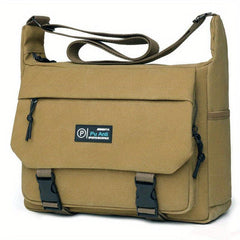 Men's Canvas Shoulder Bag Large Capacity Casual Crossbody Messenger Bag