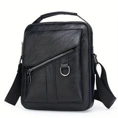 Men's Leather Crossbody Bag Vintage Diagonal Shoulder Bag