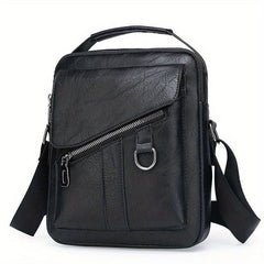 Men's Leather Crossbody Bag Vintage Diagonal Shoulder Bag