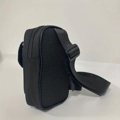 Men's Crossbody Bag with Cross Decor, Phone Holder, Multifunctional Shoulder Bag