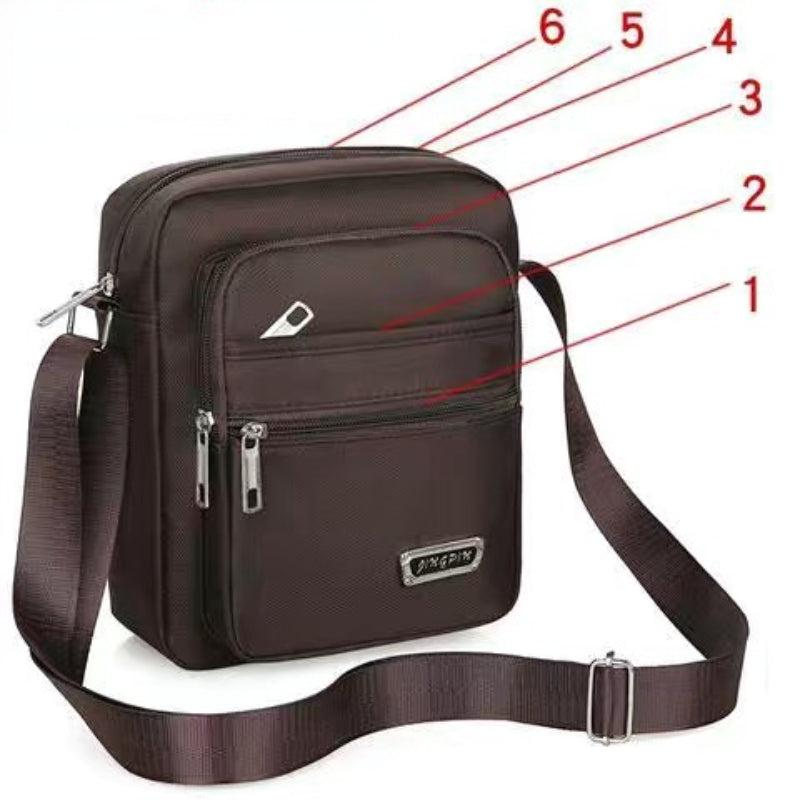 Men's Business Waterproof Oxford Cloth Crossbody Bag