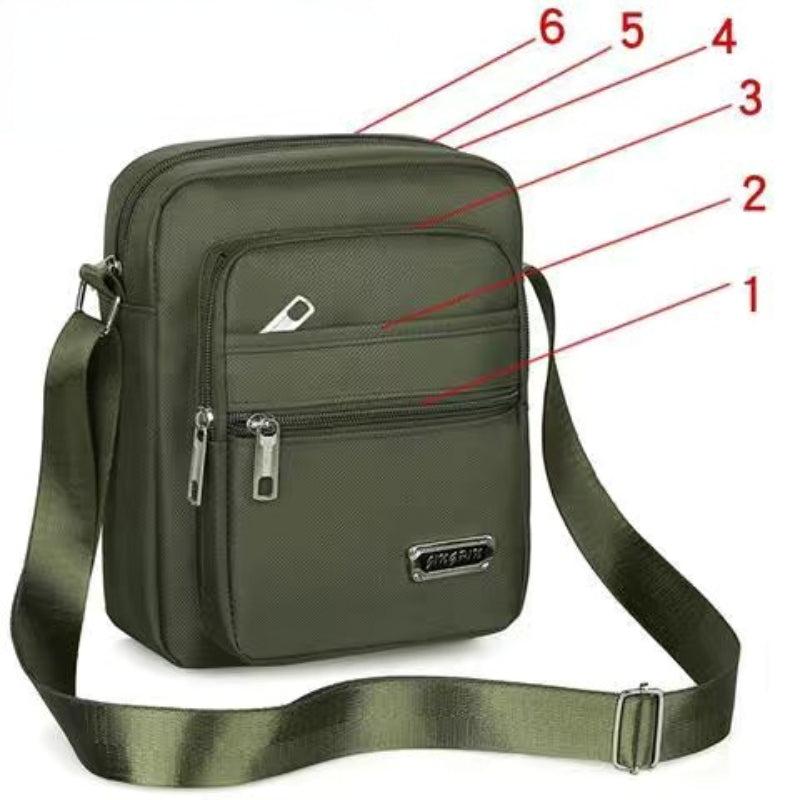 Men's Business Waterproof Oxford Cloth Crossbody Bag
