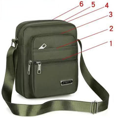 Men's Business Waterproof Oxford Cloth Crossbody Bag