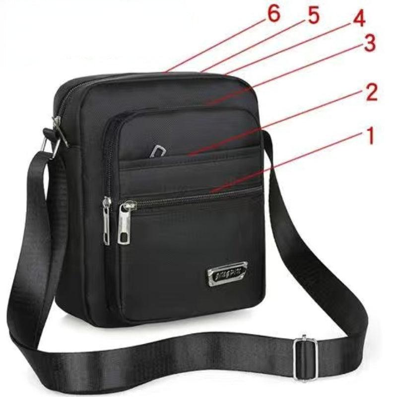 Men's Business Waterproof Oxford Cloth Crossbody Bag