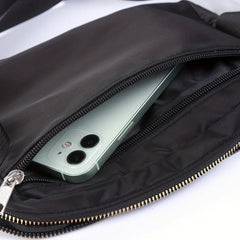 Waterproof Travel Fanny Pack Nylon Crossbody Bag, Adjustable Strap