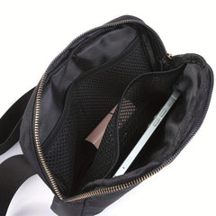 Waterproof Travel Fanny Pack Nylon Crossbody Bag, Adjustable Strap