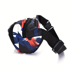 Geometric Pattern Waist Bag Casual Sports Running Storage Bag