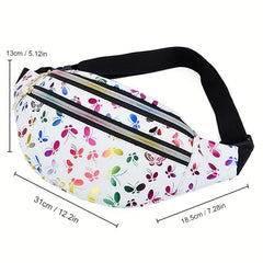Colorful Laser Butterfly Waist Bag Crossbody Bag