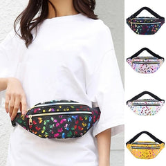 Colorful Laser Butterfly Waist Bag Crossbody Bag