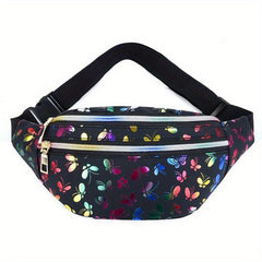 Colorful Laser Butterfly Waist Bag Crossbody Bag