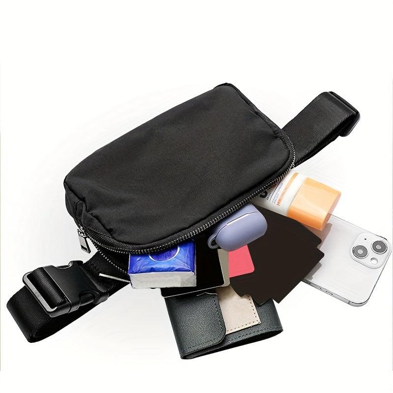 Stylish Belt Bag Zipper Minimalism Crossbody Chest Bag Waterproof