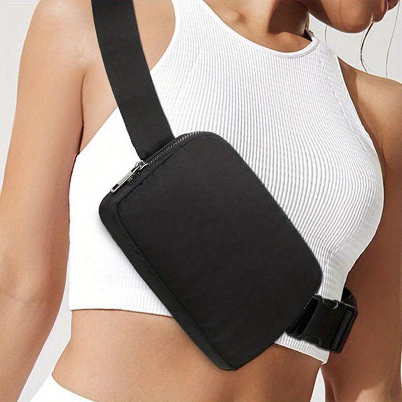 Stylish Belt Bag Zipper Minimalism Crossbody Chest Bag Waterproof