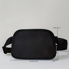 Stylish Belt Bag Zipper Minimalism Crossbody Chest Bag Waterproof