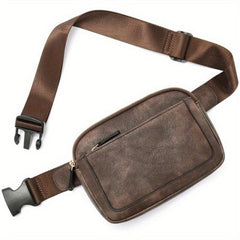 Colorblock Waist Bag Zipper Belt Bag for Women - Outdoor Purse