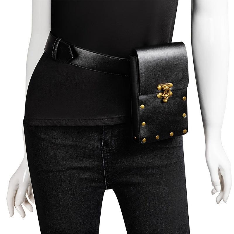 Gothic Steampunk Fanny Pack Studded Retro Waist Bag