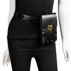 Gothic Steampunk Fanny Pack Studded Retro Waist Bag