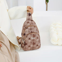 Cherry Print Nylon Sling Crossbody Bag Women's Chest Bag