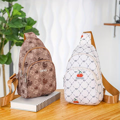 Cherry Print Nylon Sling Crossbody Bag Women's Chest Bag