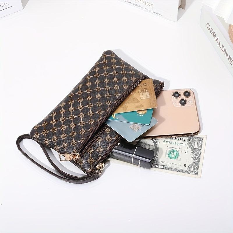 Vintage Pattern Long Wallet Zipper Coin Purse Classic Purse