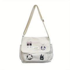Men's Nylon Shoulder Bag Large Capacity Crossbody Bag for Sports Travel