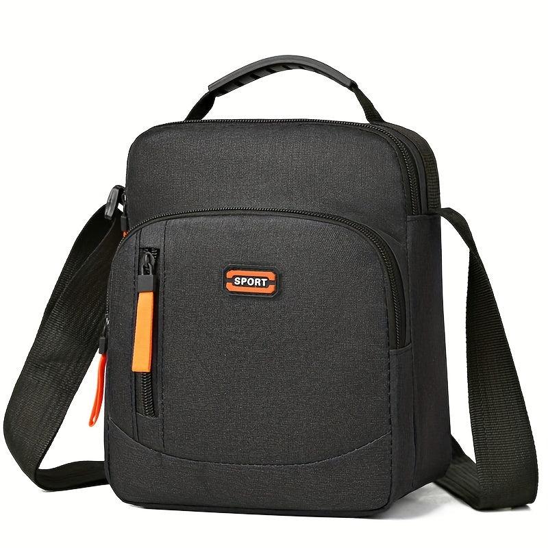 Men's Nylon Crossbody Bag Multifunction Shoulder Bag for Outdoor Sports